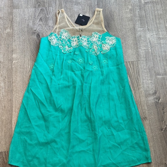ANTHROPOLOGIE RYU Dress Core Aqua Sleeveless NEW S - Picture 2 of 5